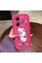 Infinix Smart 8/8 Pro Compatible Pink Red Silicone Strawberry Kitty Pattern Case Shockproof Camera Protection