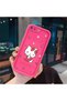 حافظة بنمط كيتي من السيليكون باللون الأحمر الوردي متوافقة مع هاتف iPhone 7 Plus/8 Plus، حماية للكاميرا مقاومة للصدمات - 3