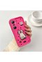 Infinix Hot 20 4g Compatible Pink Red Silicone Dot Cat Pattern Case Shockproof Camera Protection - 2