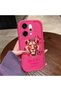Oppo Reno 14 Pro Compatible Pink Red Silicone Lion King and Butterfly Pattern Case Shockproof Camera Protection