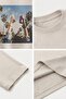 Freedom Printed - Premium Fabric Oversize Men's Short Sleeve T-Shirt Beige - 2