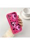 Poco M5S Compatible Pink Red Silicone Heart Mask Pattern Case Shockproof Camera Protection - 2