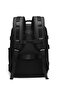 Black Solid Backpack with Zip Pocket - 5