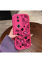 Vivo V50 Compatible Pink Red Silicone Flower and Butterfly Pattern Case Shockproof Camera Protection