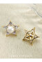 Faux Pearl Star Stud Earrings