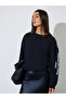 Black Longline Slogan Sweatshirt - 3
