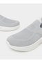Grey Knit Slip-On Casual Sneakers - 3
