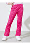 Girls Pink Heart Print Oversized Sweatshirt and Leggings Set - 4