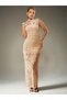 Rochie maxi, bej - M - 4