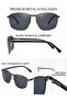 Grey Square Frame Sunglasses - 5