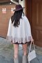 Women's Suede Fabric Tasseled Cape Poncho - 8