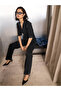 جمبسوت أسود من الدنيم ذو ياقة - 2