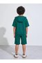 Boys Dark Green KSA National Day Hoodie and Shorts Set - 5