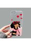 iPhone 16E/17E Compatible Transparent Silicone Case Cute Dachshund Dog Pattern with Heart Glasses Camera Protection Anti-Shock