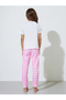 Girls White Graphic Print T-Shirt and Pink Checked Pants Pyjama Set - 6