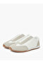 White Lace-Up Retro Sneakers - 2