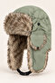 Unisex Pilot Beanie with Headphones, Fur-Lined Winter Hat