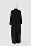 Line Textured Tensel Abaya Black - 6