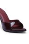 Burgundy High Heel Sandals with Pointed Toe Stilettos - 3