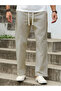 Men Beige Blend Relaxed Fit Trousers - 5