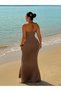 Rochie maxi, bej - 5XL - 4
