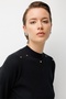 Women's Staple Detailed Stitched Knitwear Sweater 10349 Black - 2