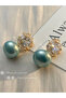 Faux Pearl Dangle Earrings
