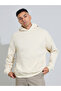 Oversize Fit Back print Fleece Hoodie with Kangaroo pocket - 4