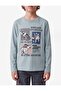 Cotton Long Sleeve Crew Neck Dinosaur Printed School T-Shirt - 2
