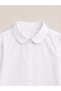 Girls White Cotton Blend Long Sleeve School Blouse - 4
