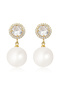 Faux Pearl Dangle Earrings - 4