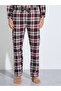 Brown Checked Relaxed Fit Long Sleeves Shirt and Straight Leg Pants Pyjama Set - 4