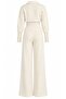 Ecru Polo Collar Buttoned Double Suit - 70022 - 2