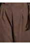 Plus Size Brown Wide Leg Trousers with Side Stripe Detail - 3