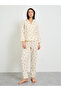 Striped Cherry Print Long Sleeve Pajama Set