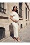 Rochie maxi, crem - S - 2