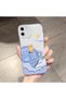 حافظة سيليكون شفافة متوافقة مع هاتف iPhone 12، نمط السماء المرصعة بالنجوم، نمط الدب اللطيف، حماية للكاميرا ضد الصدمات - 2