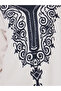Printed V Neck Strappy Jalabiya - 3