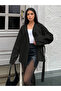 Comfortable Fit Cashmere Coat with Tie Detail - 3