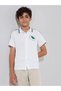 Teen Boys Off White KSA National Day Print Short Sleeves Shirt