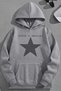 Unisex 3 Thread Cotton Gray Impossible Print Loose Fit Sweatshirt Hoodie