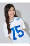 Teen Girls White Graphic Print V Neck Sports T-Shirt