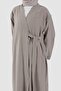 Line Textured Tensel Abaya Stone - 7