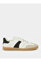 Black Crocodile Embossed PU Sneakers with Gum Sole