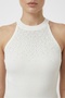 Women's Stoned Ribbed Halter Neck Crop Blouse - 4
