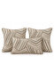 Textured Ecru-Beige Embroidered Cushion Cover 30X50 cm - 3