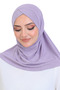 Women's Ready-To-Wear Turban Crossed One-Piece Practical Prayer Headscarf Gray - 2