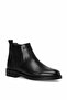 Men's 100% Genuine Leather Black Boots Chelsea Model Elastic Casual Shoes - 2