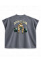 Deadlift Bull Printed Boxy Oversize Sleeveless T-Shirt - Anthracite - 2