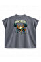 Bench Pressing Bull Printed Boxy Oversize Sleeveless T-Shirt - Anthracite - 2